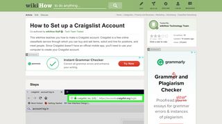 How to Set up a Craigslist Account: 9 Steps (with Pictures)