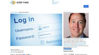 Login to the intranet - Step Two Designs