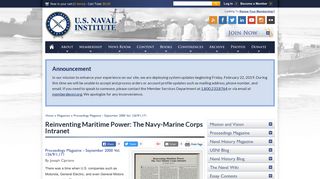 Reinventing Maritime Power: The Navy-Marine Corps Intranet | U.S. ...