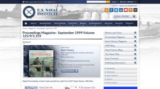 Proceedings Magazine - September 1999 Volume 125/9/1,159 | U.S. ...