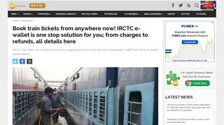 Book train tickets from anywhere now! IRCTC e-wallet is one stop ...