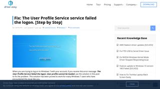 Fix: The User Profile Service service failed the logon. [Step by Step ...