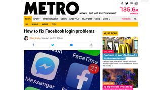 How to fix problems with Facebook login | Metro News