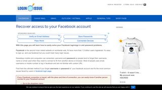 Recover access to your facebook account | Login Issue