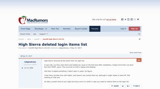 High Sierra deleted login items list | MacRumors Forums