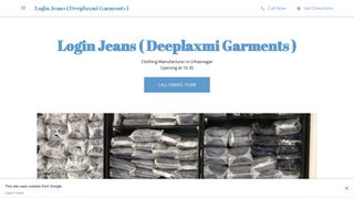 Login Jeans ( Deeplaxmi Garments ) - Clothing Manufacturer in ...