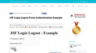 JSF Login Logout Form Authentication Example | Catgovind