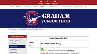 Graham Junior High School - 2nd 6 Weeks