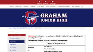 Graham Junior High School - 1st 6 Weeks