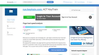 Access run.keytrain.com. ACT KeyTrain
