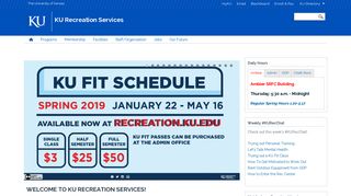 KU Recreation Services - The University of Kansas