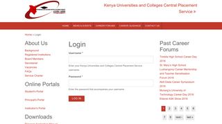 Login | Kenya Universities and Colleges Central Placement Service