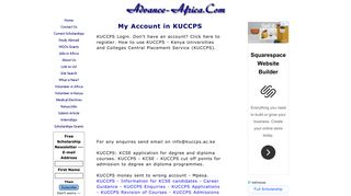 My Account in KUCCPS - Advance Africa