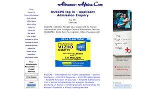 KUCCPS log in - Applicant Admission Enquiry - Advance Africa