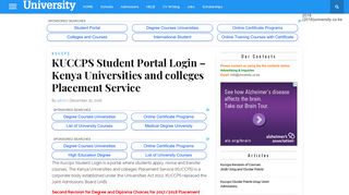 KUCCPS Student Portal Login - Kenya Universities and colleges ...