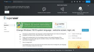 Change Windows 7/8/10 system language - welcome screen, login, etc ...