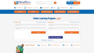 Login « NewPath Learning |Teaching Resources for Math, Reading ...