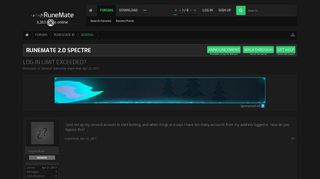 Log in limit exceeded? | Community | RuneMate