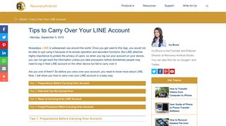 Tips to Carry Over Your LINE Account - RecoveryAndroid