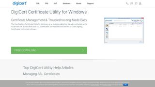 DigiCert Certificate Utility for Windows | DigiCert.com