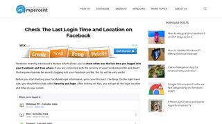 Check The Last Login Time and Location on Facebook - Ampercent