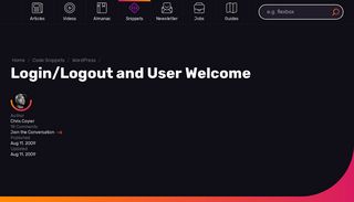 Login/Logout and User Welcome | CSS-Tricks