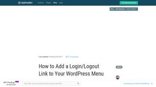 How to Add a Login/Logout Link to Your Wordpress Menu - WPMU DEV
