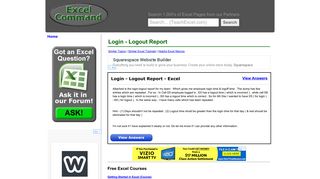 Excel - Login - Logout Report - Attached is the loginlogout... - Free ...