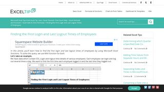 Finding the First Login and Last Logout Times of Employees | Excel ...
