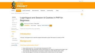 Login/logout and Session Id Cookies in PHP for Beginners ...