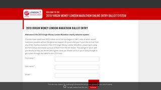 the 2019 virgin money london marathon online entry ballot system