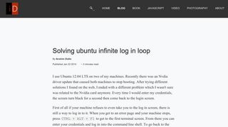 Solving ubuntu infinite log in loop - iDiallo