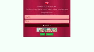 Love Calculator Prank to know Secret Crush of Friends (*BEST*)