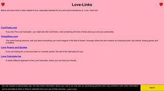 The Love Calculator - Links
