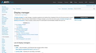Login manager - ArchWiki