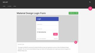 Material Design Login Form - MDLWP - MDLWP.com