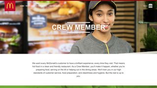 McDonald's Careers UK :: Crew Member