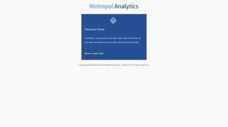 Password Reset - Metropol Analytics