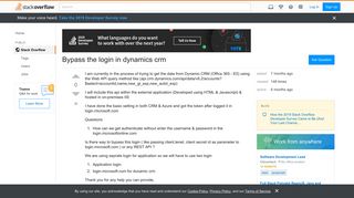 Bypass the login in dynamics crm - Stack Overflow