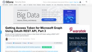 Getting Access Token for Microsoft Graph Using OAuth REST API, Part ...