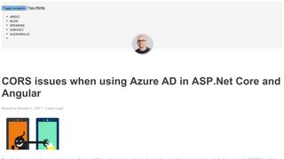 CORS issues when using Azure AD in ASP.Net Core and Angular