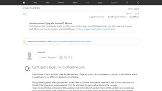 Can't get to login.microsoftonline.com - Apple Community