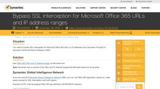 Bypass SSL interception for Microsoft Office 365 URLs and IP address ...