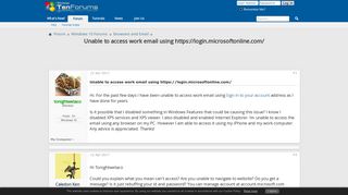 Unable to access work email using https://login.microsoftonline ...