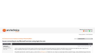 Issues connecting to any Microsoft services using login.live.com ...