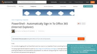 PowerShell - Automatically Sign In To Office 365 (Internet ...