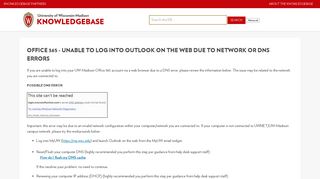 Office 365 - Unable to log into Outlook on the web due to network or ...