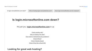 Is login.microsoftonline.com down?
