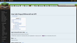 User talk:Oxguy3/Minecraft.net API – Official Minecraft Wiki