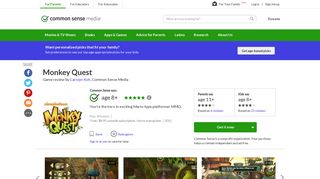 Monkey Quest Game Review - Common Sense Media